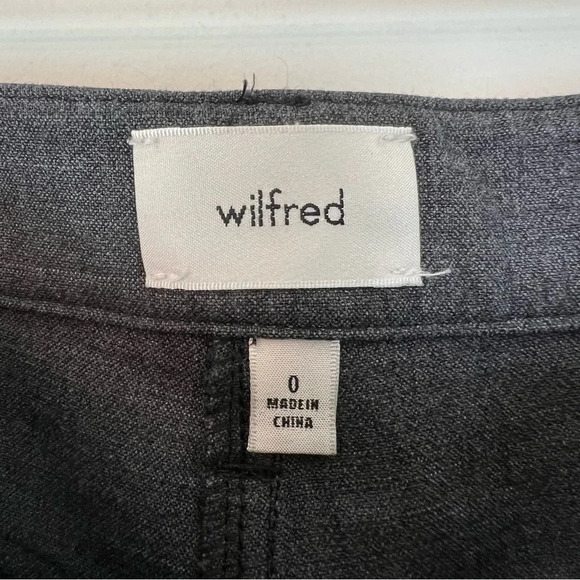 Wilfred Aritzia Cotton Flat Front Trouser Charcoal Grey 0 Contemporary Neutral - Picture 3 of 6